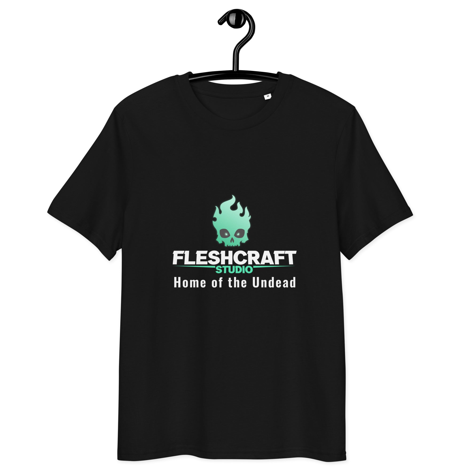 a black t - shirt with the words fleshcraft on it